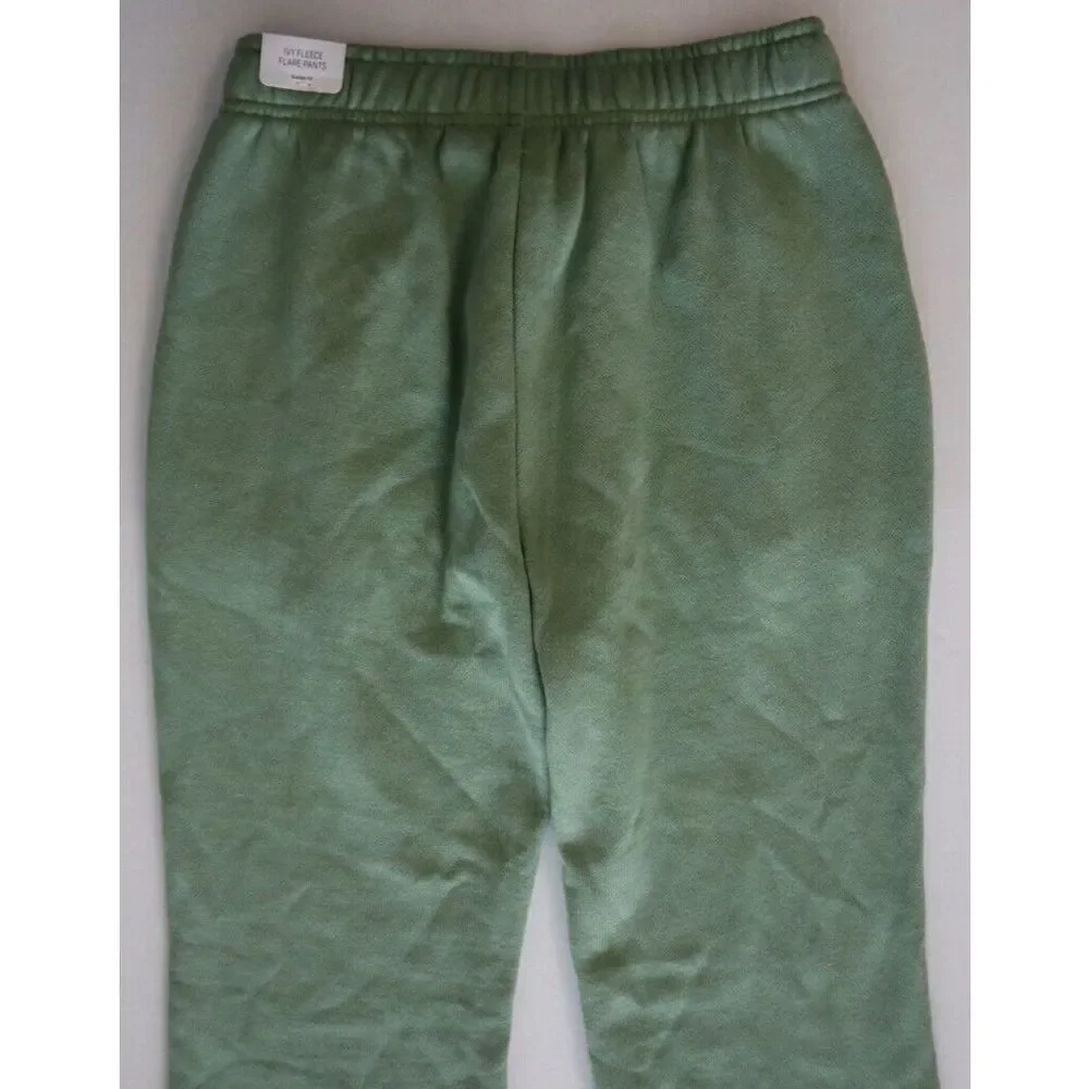 PINK Victoria's Secret WMN Sz XS Green Ivy Fleece Flare Pants Zip-Up Hoodie Set - Picture 14 of 16